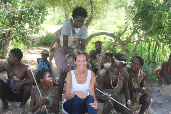 claire-trickett-with-hadzabe-tribe